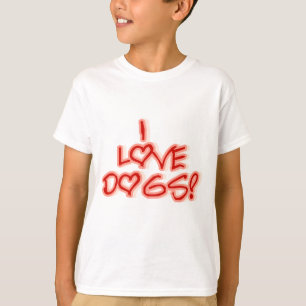 Coeurs I Love Chiens Tshirts et cadeaux