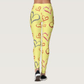 Cœurs jaunes, Leggings (Dos)