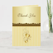Cœurs joints dorés Merci pour le mariage (Devant)