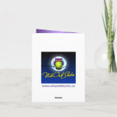 Cœurs joints floraux violets et blancs Merci (Dos)