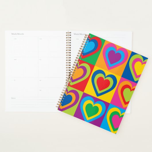 Cœurs Jolis Colorés (Devant avec enveloppe)