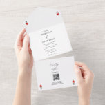 Coeurs Jouer Mariage de carte tout en une invitati<br><div class="desc">Un monogramme unique coeurs jouant style carte mariage design. Un design impressionnant qui utilise des éléments de jeu de cartes pour créer un design de papeterie mariage unique. Un élégant monogramme de mariage de coeur rouge. Un design de carte à jouer unique avec des éléments modernes. Des articles de papeterie...</div>