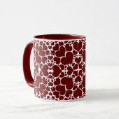 "Coeurs joueurs - Blanc & Rouge" Mug (Devant gauche)
