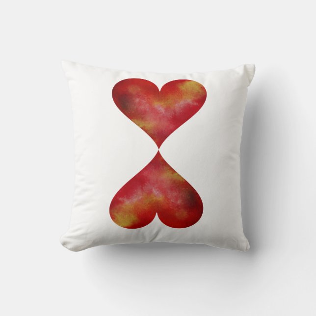 Coeurs Lancer Coussin 41 cm x 41 cm (Recto)