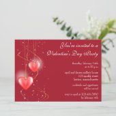 Coeurs lumineux Rouge Saint Valentin Invitation de (Debout devant)