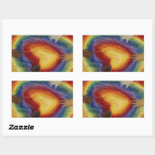 Coeurs & Mains Aimer Diversité Art autocollants (Feuille)