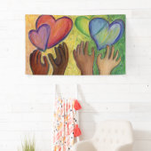 Coeurs & Mains Aimer Diversité Art Bannière person (En situation)