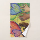 Coeurs & Mains Aimer Diversité Art Serviette (Serviette à main)
