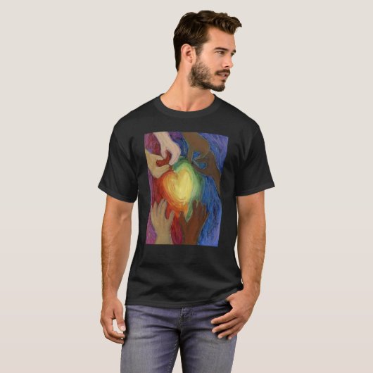 Coeurs & Mains Aimer Diversité Art T-Shirts person (Devant entier)