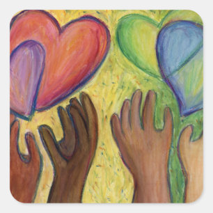 Coeurs & Mains Aimer Diversité Stickers Art Déca