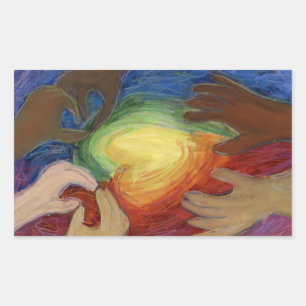 Coeurs & Mains Aimer Diversité Stickers Art Décal