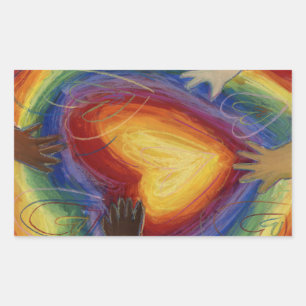 Coeurs & Mains Aimer Diversité Stickers Art Décal