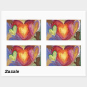 Coeurs & Mains Aimer Diversité Stickers Art Décal (Feuille)