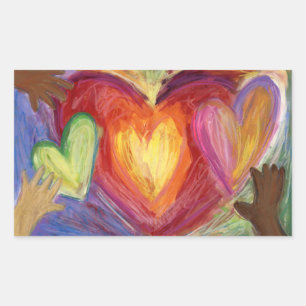 Coeurs & Mains Aimer Diversité Stickers Art Décal