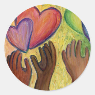Coeurs & Mains Aimer Diversité Stickers Art Décal