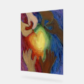 Coeurs & Mains Love Peinture DEI Art Print Sign (Angle)