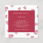 Coeurs Maquillage de beauté Artiste Carré Carte de (Dos)