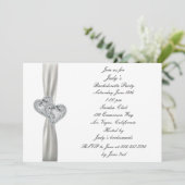 Coeurs Mariage blanc Bachelorette Party Invitation (Debout devant)