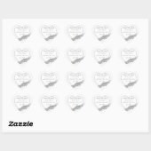 Coeurs Mariage Blanc Enregistrer Les Stickers Date (Feuille)