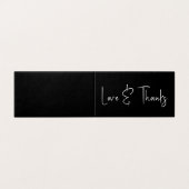 Coeurs Mariage noir Petite Merci Favoris Cartes (Outside Unfolded)