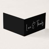 Coeurs Mariage noir Petite Merci Favoris Cartes (Outside)