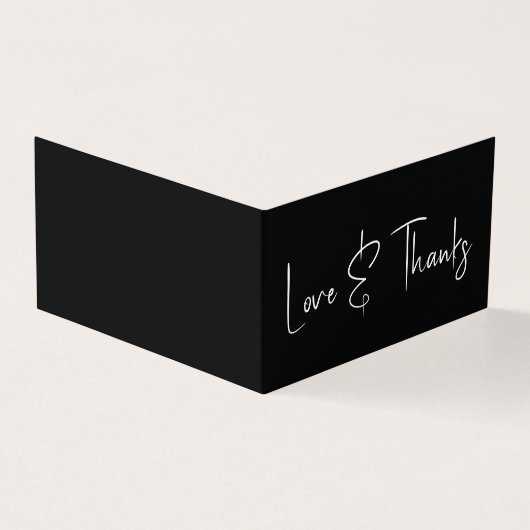 Coeurs Mariage noir Petite Merci Favoris Cartes (Outside)