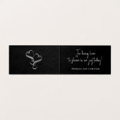 Coeurs Mariage noir Petite Merci Favoris Cartes (Inside Unfolded)