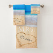 Coeurs mariages dans la famille du sable Monogramm (En situation)