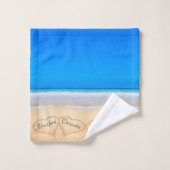 Coeurs mariages dans la famille du sable Monogramm (Gant de toilette)