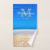 Coeurs mariages dans le Monogramme de famille de s (Serviette à main)