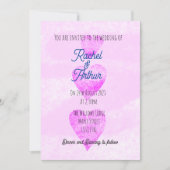 Coeurs mariages modernes design sobre invitation é (Devant)