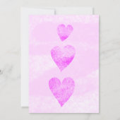 Coeurs mariages modernes design sobre invitation é (Dos)