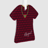 Coeurs mignonnés Folk Art habiller Noël TShirt (devant)