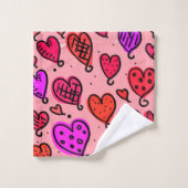 Coeurs mignons (Gant de toilette)