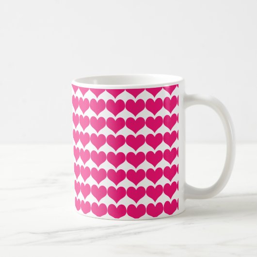 Coeurs mignons roses Mug Motif (Droite)