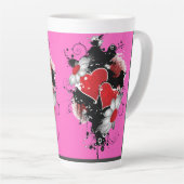 Coeurs mixtes Design Latte Mug (Angle droit)