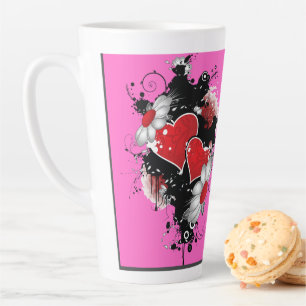 Coeurs mixtes Design Latte Mug