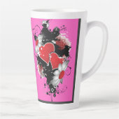 Coeurs mixtes Design Latte Mug (Droite)