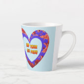 Coeurs Modèle photo Cust. BG Latte Mug (Droite)
