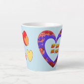 Coeurs Modèle photo Cust. BG Latte Mug (Devant)