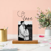 Coeurs modernes Noir Blanc Mariage Love Photo (Mariage)