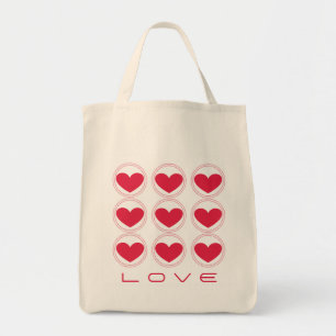 Coeurs Modes Sac fourre-tout d'amour, rose foncé