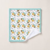 Coeurs Motifs de la mine d'abeilles (Gant de toilette)