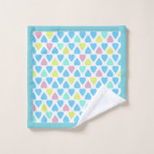 Coeurs multicolores (Gant de toilette)