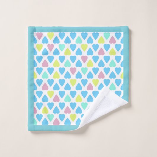 Coeurs multicolores (Gant de toilette)