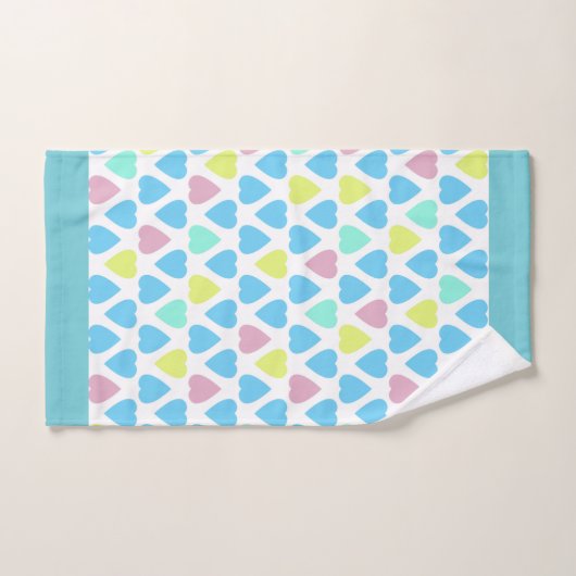 Coeurs multicolores (Serviette à main)