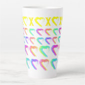 Coeurs multicolores latte Mug (Devant)