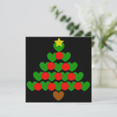 Coeurs Noël Arbres de Noël Invitations (Debout devant)