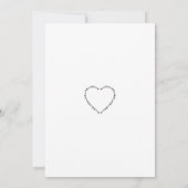 Coeurs noir et or Invitations de mariage (Dos)