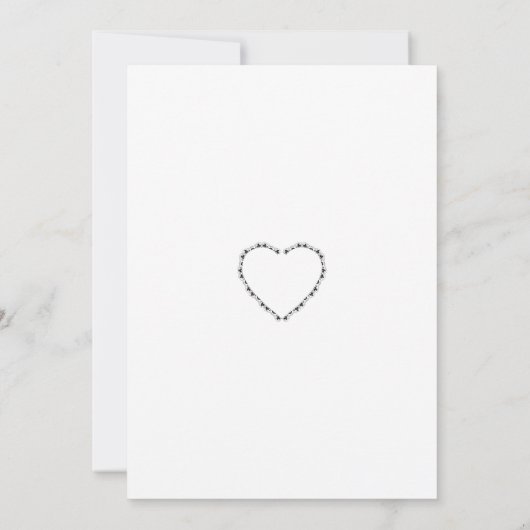 Coeurs noir et or Invitations de mariage (Dos)